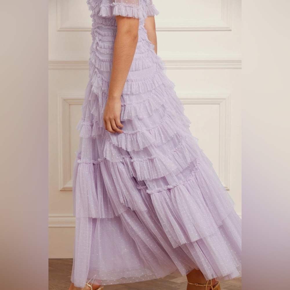 Needle & Thread Marilla Ruffle Gown in Lilac - Picture 4 of 5